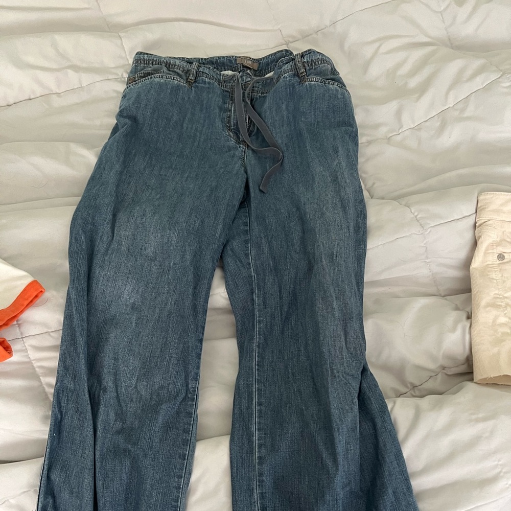 light denim bootcut jeans!